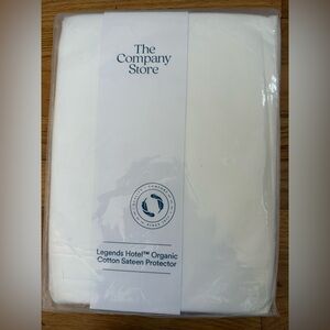 THE COMPANY STORE 100% ORGANIC COTTON SATEEN MATTRESS PROTECTOR TWIN NEW